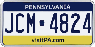 PA license plate JCM4824