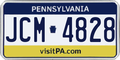 PA license plate JCM4828