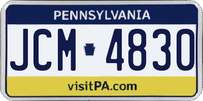 PA license plate JCM4830