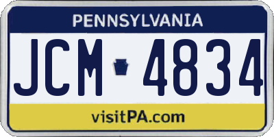 PA license plate JCM4834