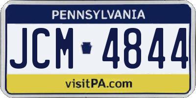 PA license plate JCM4844