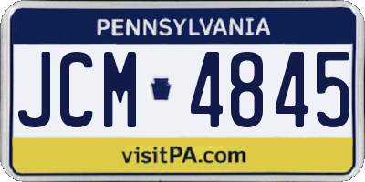 PA license plate JCM4845