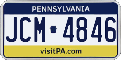 PA license plate JCM4846