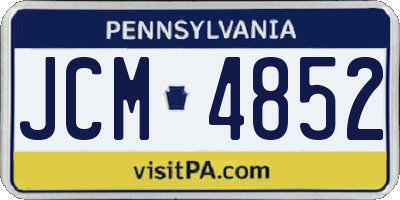 PA license plate JCM4852