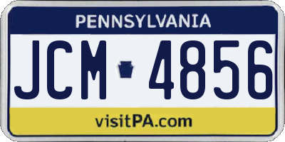 PA license plate JCM4856