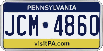 PA license plate JCM4860