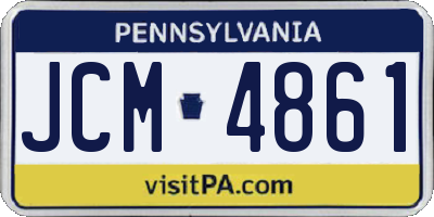 PA license plate JCM4861