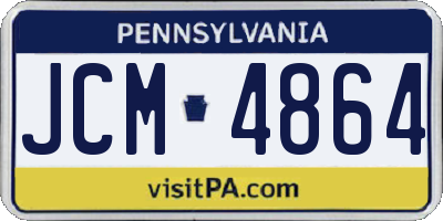 PA license plate JCM4864