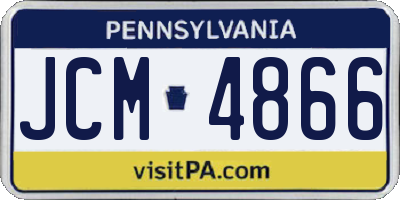 PA license plate JCM4866