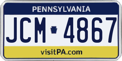 PA license plate JCM4867
