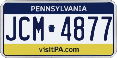 PA license plate JCM4877