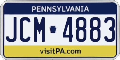 PA license plate JCM4883
