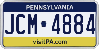 PA license plate JCM4884