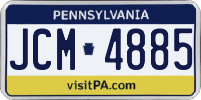 PA license plate JCM4885
