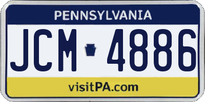 PA license plate JCM4886