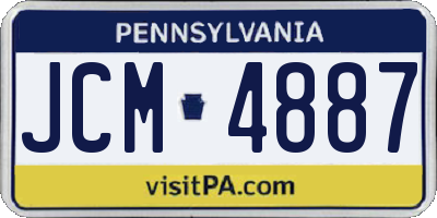 PA license plate JCM4887
