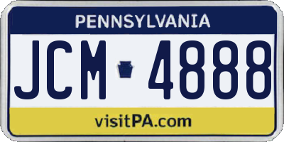 PA license plate JCM4888