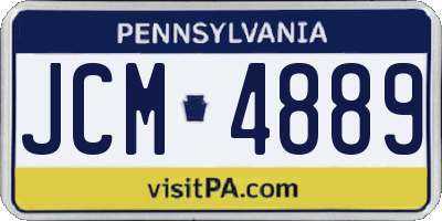 PA license plate JCM4889
