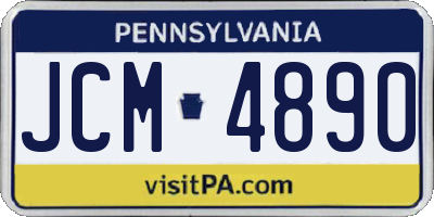 PA license plate JCM4890