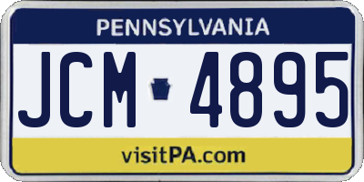 PA license plate JCM4895