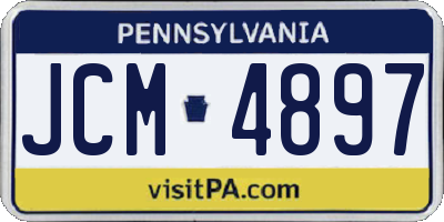 PA license plate JCM4897