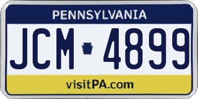 PA license plate JCM4899