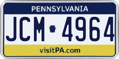 PA license plate JCM4964