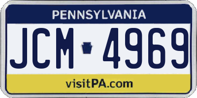 PA license plate JCM4969