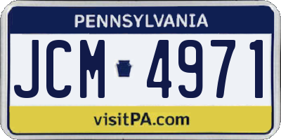 PA license plate JCM4971