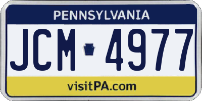 PA license plate JCM4977