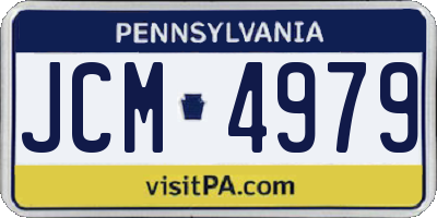PA license plate JCM4979