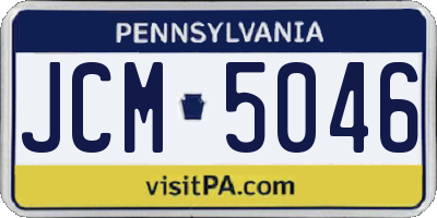 PA license plate JCM5046