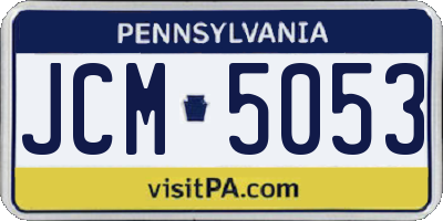 PA license plate JCM5053