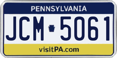 PA license plate JCM5061