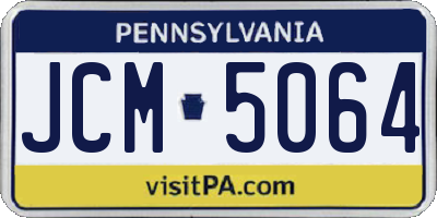 PA license plate JCM5064