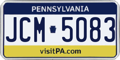 PA license plate JCM5083