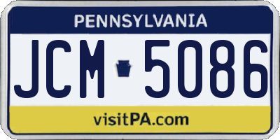 PA license plate JCM5086