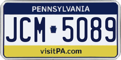 PA license plate JCM5089