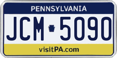 PA license plate JCM5090