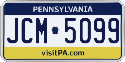 PA license plate JCM5099