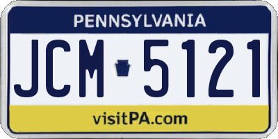 PA license plate JCM5121