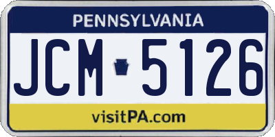 PA license plate JCM5126