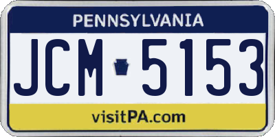 PA license plate JCM5153