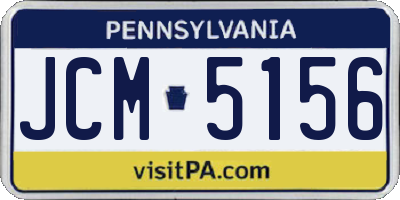 PA license plate JCM5156