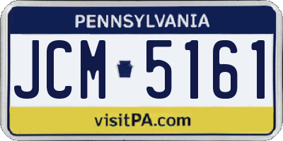 PA license plate JCM5161