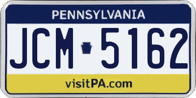 PA license plate JCM5162