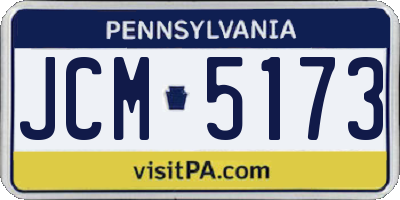 PA license plate JCM5173