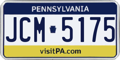 PA license plate JCM5175