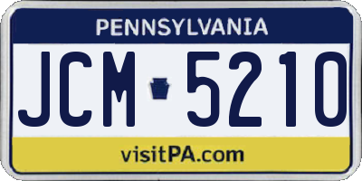 PA license plate JCM5210