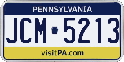 PA license plate JCM5213